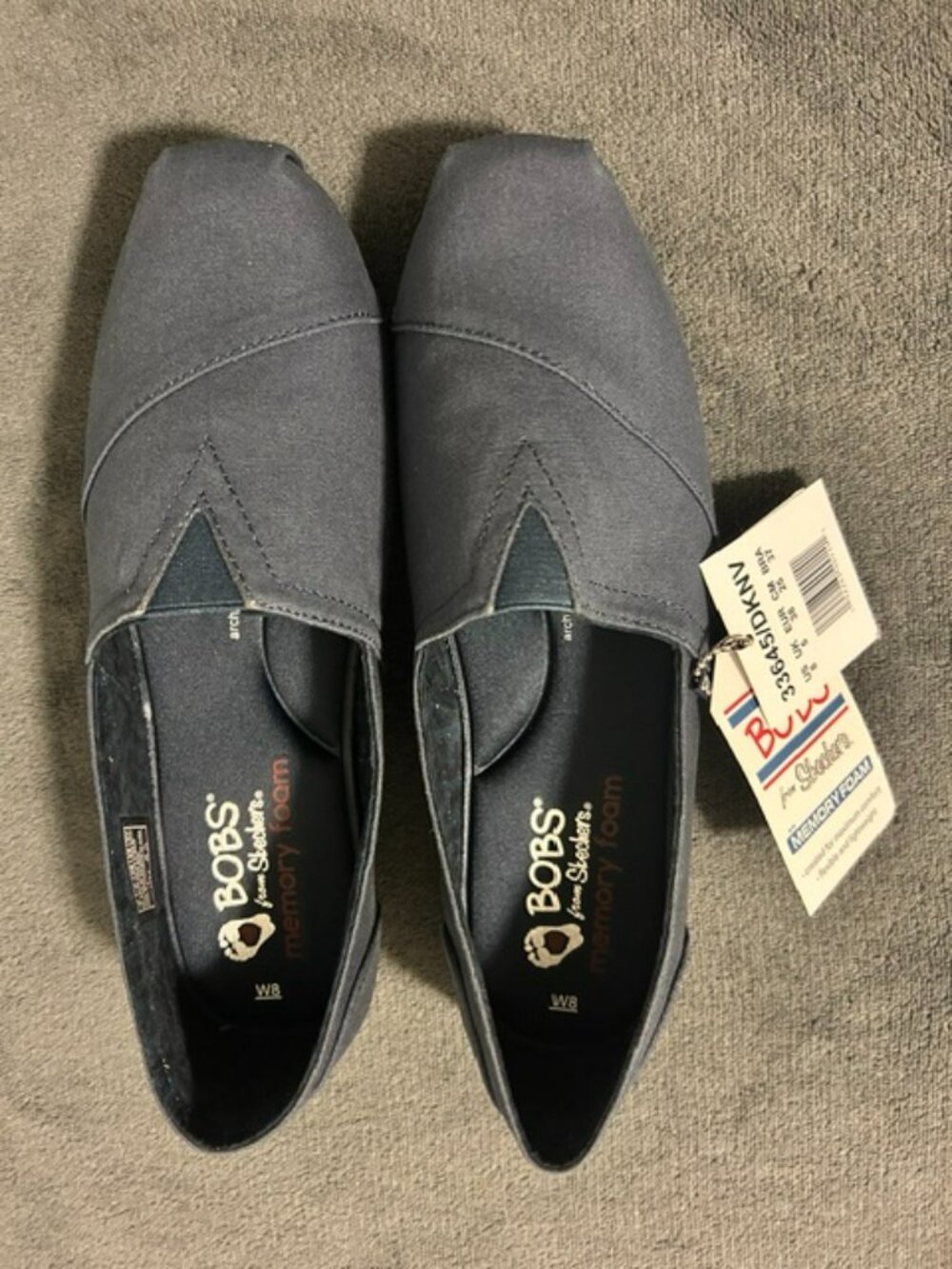NWT Skechers Bobs Plush Peace & Love Women's Shoes, Dk Navy Blue 8M